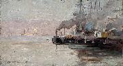 Arthur streeton Sandridge oil on canvas